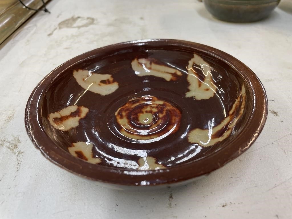 Pottery bowl signed HOL 1.5" tall