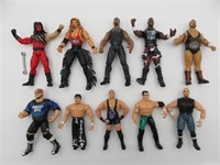 Assorted WWE/WWF Titan Tron + More Figure Lot (10)