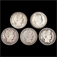 1893-1911 Varied Date US Half Dollars [5 Coins]