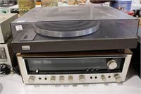 SANSUI RECORD PLAYER & STEREO RECEIVER