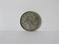 1944 CANADIAN 25 CENTS SILVER COIN