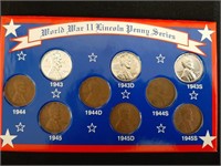 WW II U.S.A. Lincoln Penny Series 1943-1944 in