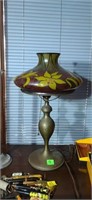 21" Fantastic Art Nouveau Lamp Shade is cracked