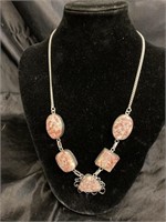 NATURAL STONE / .925 SILVER NECKLACE / JEWELRY