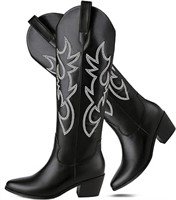 Cowboy Boots for Women,Western Pointed Toe Chunky
