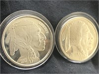 Lot of 2 each 1 oz 999 Finesilver Indian head