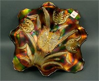 Dugan Butterfly and Tulip Lg. Square ftd. Bowl –