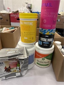 Lot of Assorted Protein Powders and Mixes