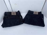 2 pairs of black Wrangler jeans- 34/30