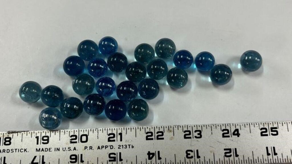 25 Blue Marbles That Glow Under Black Light