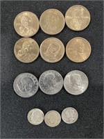 9 - $1 LIBERTY COINS, SACAGAWEA AND MORE