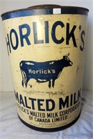 LARGE HOLICKS MALTED MILK TIN CAN MONTREAL QUEBEC