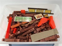 Tub of Lincoln Logs / Building Toys