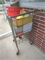 Vintage Shopping Cart w/ Contents
