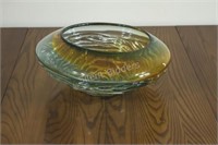 Artisian Blown Glass Swirl Display Bowl - Toronto