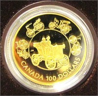 $100 GOLD COIN RCM1993 EVOLUTION OF THE AUTOMOBILE