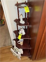 5 SHELF CORNER STAND 48 IN TALL NO CONTENTS INCLUD