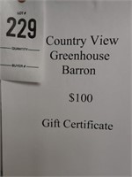 Countryview Greenhouse $100 Gift Certificate