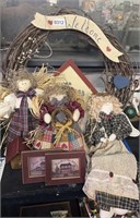 Cloth Doll Angels, Wreath & Home Decor