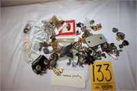 costume jewelry; brooches; earrings