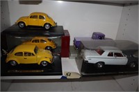 Die Cast Cars- 3 '67 VW Beetle; Truck, Car