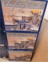 Q - LOT OF 3 CHAFING DISHES (M53)