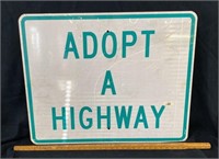 Adopt a Highway Road Sign