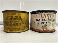 2 x 1lb Grease Tins Inc. SHELL & ATLANTIC