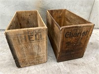 2 x Wooden Boxes Inc. SHELL & CHARIOT
