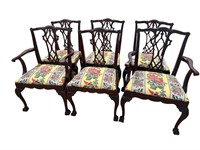 6 EBERT CHIPPENDALE CHAIRS