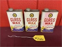 3 VINTAGE METAL CANS OF GOLD SEAL GLASS WAX