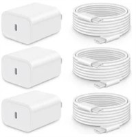 iPhone 15 Charging Cable/Wall Block 3 pk.