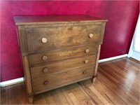 19th Century 4 drawer gentleman's chest with fold