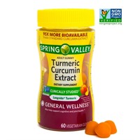 Spring Valley Turmeric Curcumin Vitamins 60ct a96