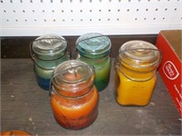 Candles in canning jars