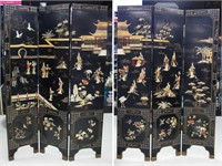 6 Panel Chinese Wood Folding Screen