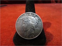 1923-D 90% silver peace dollar US coin.