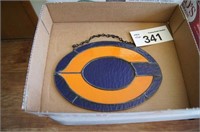 Stained Glass Chicago Bear ‘C’ Wall Hanging