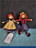 Cornhusk dolls Raggedy Ann & Andy