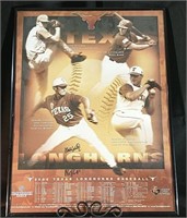 18x24" Signed Framed '04 Texas Baseball Poster