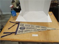 1948 GIRL GUIDES DOUGHNUT CHAMPIONS PENNANT