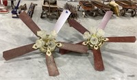 2-Lighted ceiling fans-blades20in