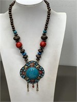 TRIBAL INSPIRED BEADED NECKLACE