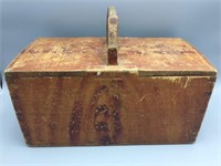 Large wooden box with handle