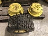 John Deere wheel weights and spare tire