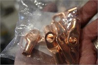 1 PKG OF COPPER TUBE LUGS 3/8 - (1 OPEN PCKG)