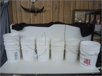 14 ALE BREWING PAILS W/HOLES INSIDE-SOME STUCK