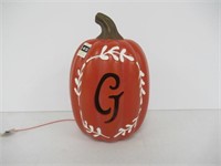 Light Up Halloween Pumpkin, "G"