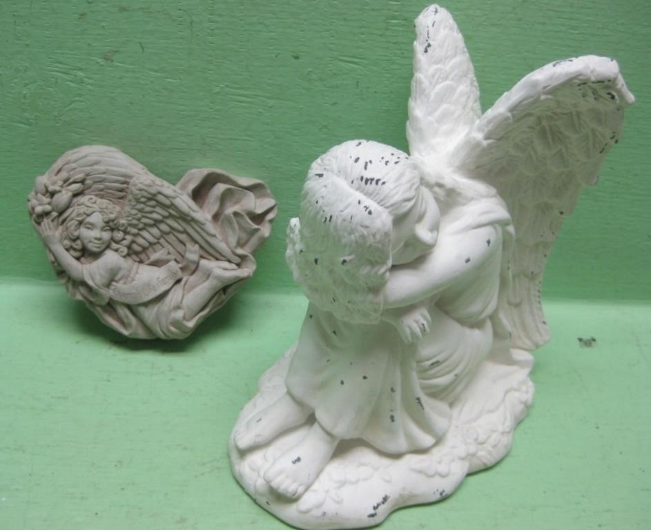 9.5" Sitting Angel With Hanging Angel