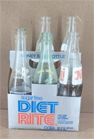 Vintage Cardboard Diet Rite Carton W/ Various Bots